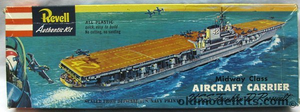 Revell 1/547 CV-42 USS Franklin D. Roosevelt (Midway Class)- Pre S Issue, H307-249 plastic model kit